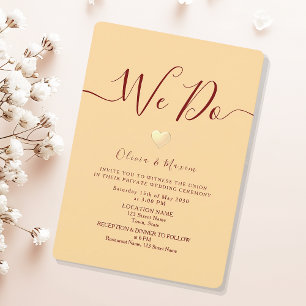 Gele Trouwreceptie Kaart