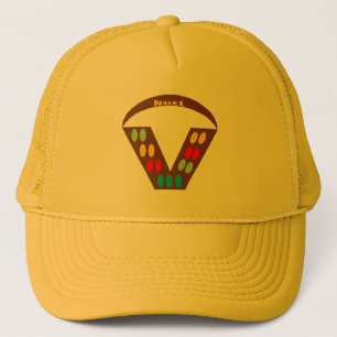 Gele Trucker pet NOEL CHOCOLADE SNOEPJES