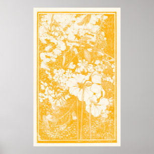 Gele tuin poster