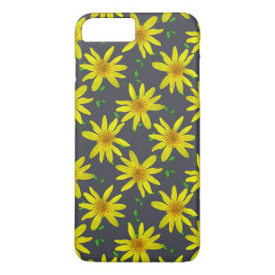 Gele tuinbloem op elke kleur iPhone 8 plus / 7 plus hoesje