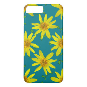 Gele tuinbloem op elke kleur iPhone 8 plus / 7 plus hoesje