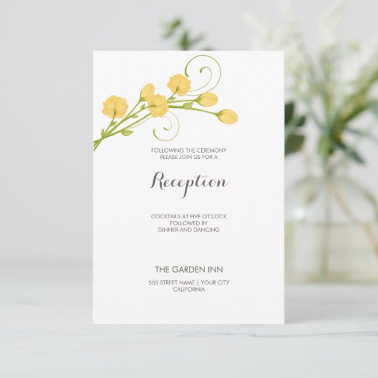 Gele Tuinrozen - Ontvangstkaart Kaart (Staand voorkant)