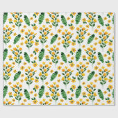 Gele tuinventilator Waterverf Patroon Cadeaupapier (Vlak)