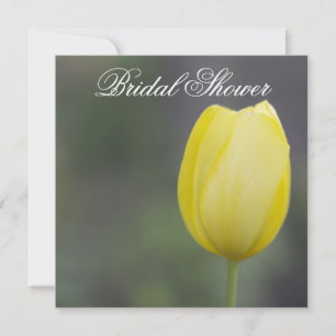 Gele Tulip Floral Bridal Shower Kaart