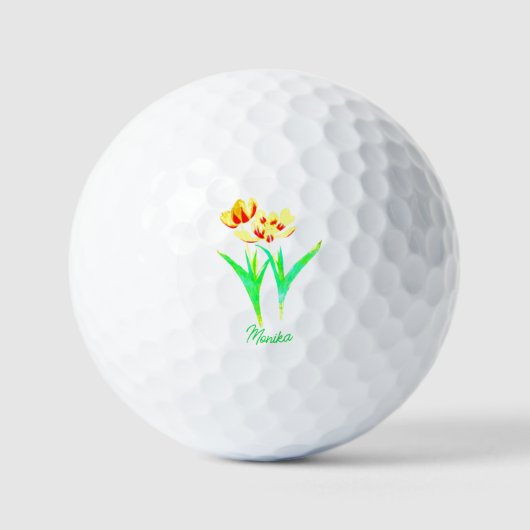 Gele Tulp Golfballen (Voorkant)