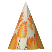 Gele tulp: heldere lente  element. feesthoedjes (Achterkant)