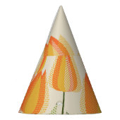 Gele tulp: heldere lente  element. feesthoedjes (Links)