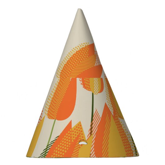 Gele tulp: heldere lente  element. feesthoedjes (Rechts)