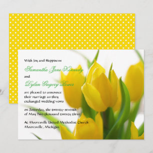 Gele Tulp - Huwelijksaankondiging Kaart