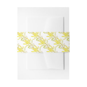 Gele tulp leucadendron waterverf patroon uitnodigingen wikkel