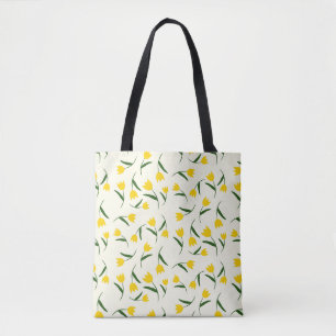 Gele Tulp Patroon Draagtas