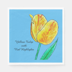 Gele Tulp Rode Accenten Servet