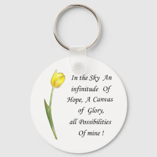 Gele tulp sleutelhanger