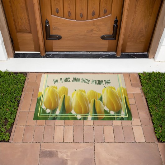 Gele Tulp Tuin Deurmat (Buiten)
