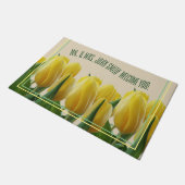 Gele Tulp Tuin Deurmat (Schuin)