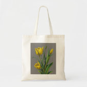 Gele Tulp Waterverf Flower Tote Bag (Voorkant)