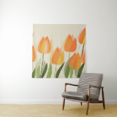 Gele tulpbloem wandkleed (In situ)
