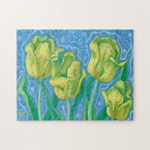 Gele Tulpen, boer, kunstschilder Legpuzzel