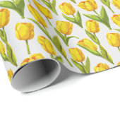 Gele tulpen cadeaupapier (Rol Hoek)