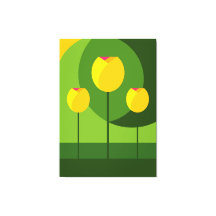 Gele Tulpen Groene Achtergrond | Bloemen