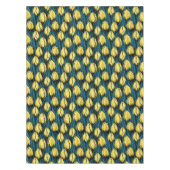 Gele tulpen met blauwe bladeren tafelkleed (Voorkant)