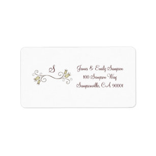 Gele Tulpen Monogram Adresetiketten Etiket