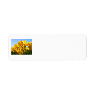 Gele Tulpen Retouradreslabels Etiket