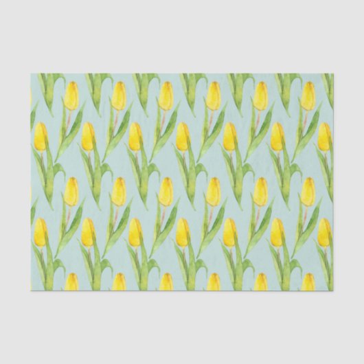 Gele Tulpen Tissuepapier (Voorkant)