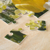 Gele Tulpen uit Arboretum Volcji Potok Slovenië Legpuzzel (Zijkant)