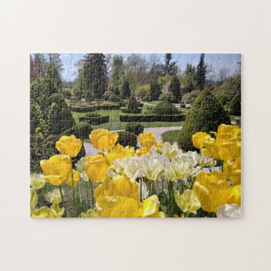Gele Tulpen uit Arboretum Volcji Potok Slovenië Legpuzzel (Horizontaal)