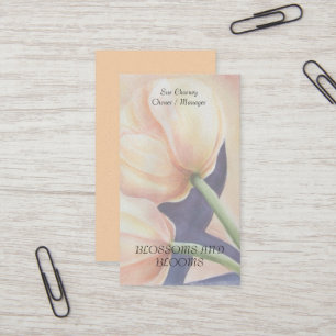 GELE TULPEN WATERVERF BLOEM VISITEKAARTJES