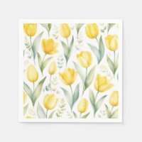 Gele tulpen waterverf bloemschilderkunst botanisch