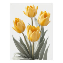Gele tulpenbloem