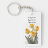 Gele tulpenbloemen sleutelhanger (Voorkant)