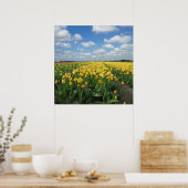 Gele Tulpenlandschap Poster (Keuken)