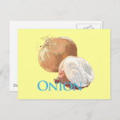 Gele uien briefkaart (Voorkant / Achterkant)