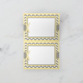 Gele Uil Chevron Print Dank u kaart (Binnen)