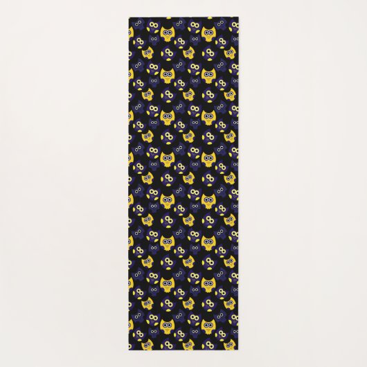 gele uilen yogamat (Achterkant)