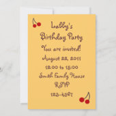 gele uitnodiging van Labrador Birthday Party (Achterkant)