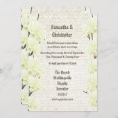 Gele uitnodiging voor de foto van de bruiloft (Voorkant / Achterkant)