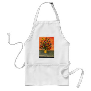 "Gele vaas" Floral Apron Standaard Schort
