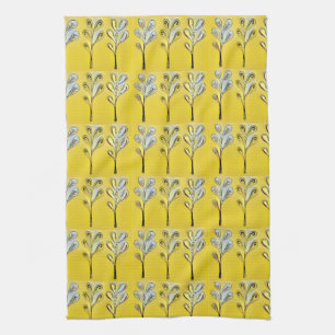 Gele varen keukenhanddoek
