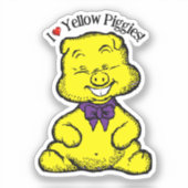 Gele Varkenshag Sticker (Voorkant)