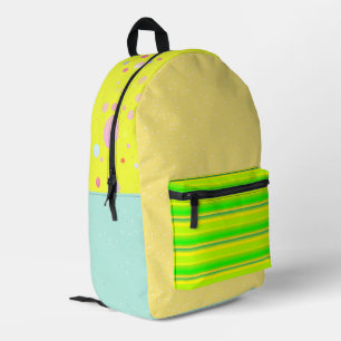Gele veelkleurige artsy cute bedrukte rugzak