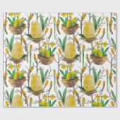 Gele veer cadeaupapier (Vlak)