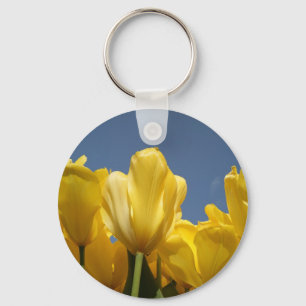 gele veer sleutelhanger