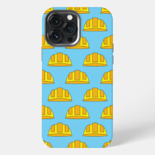 Gele veiligheidshelm cartoon iPhone 13 pro max hoesje