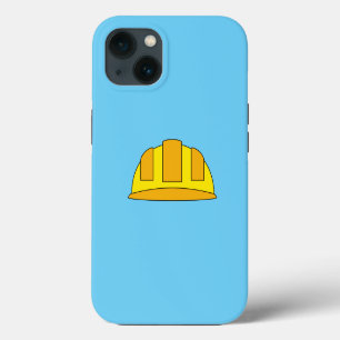 Gele veiligheidshelm cartoon iPhone 13 hoesje