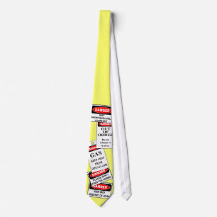 Gele veiligheidsinspecteur Necktie Stropdas