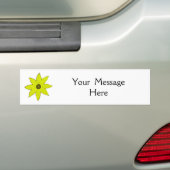 Gele ventiel bumpersticker (Op auto)